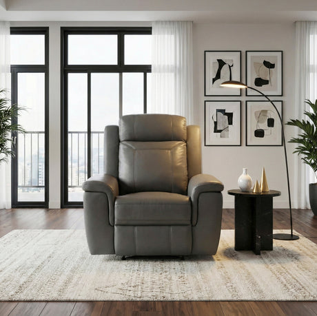Nest Dark Gray Double Reclining Loveseat with Center Console and Receptacles from Homelegance - Luna Furniture