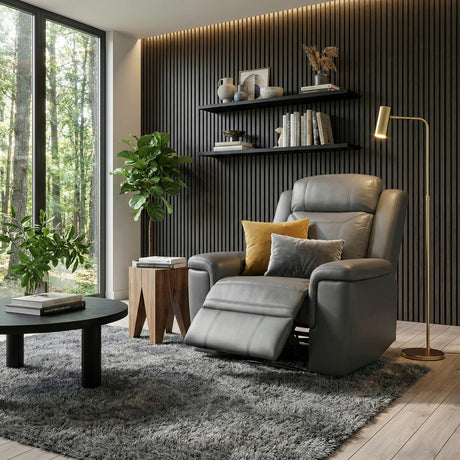 Nest Dark Gray Double Reclining Loveseat with Center Console and Receptacles from Homelegance - Luna Furniture