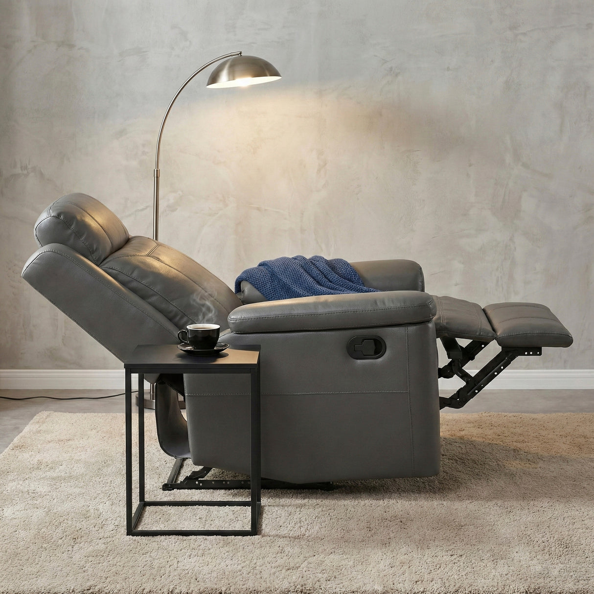 Nest Dark Gray Reclining Chair from Homelegance - Luna Furniture