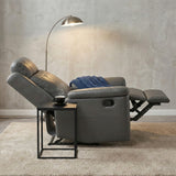 Nest Dark Gray Double Reclining Loveseat with Center Console and Receptacles from Homelegance - Luna Furniture