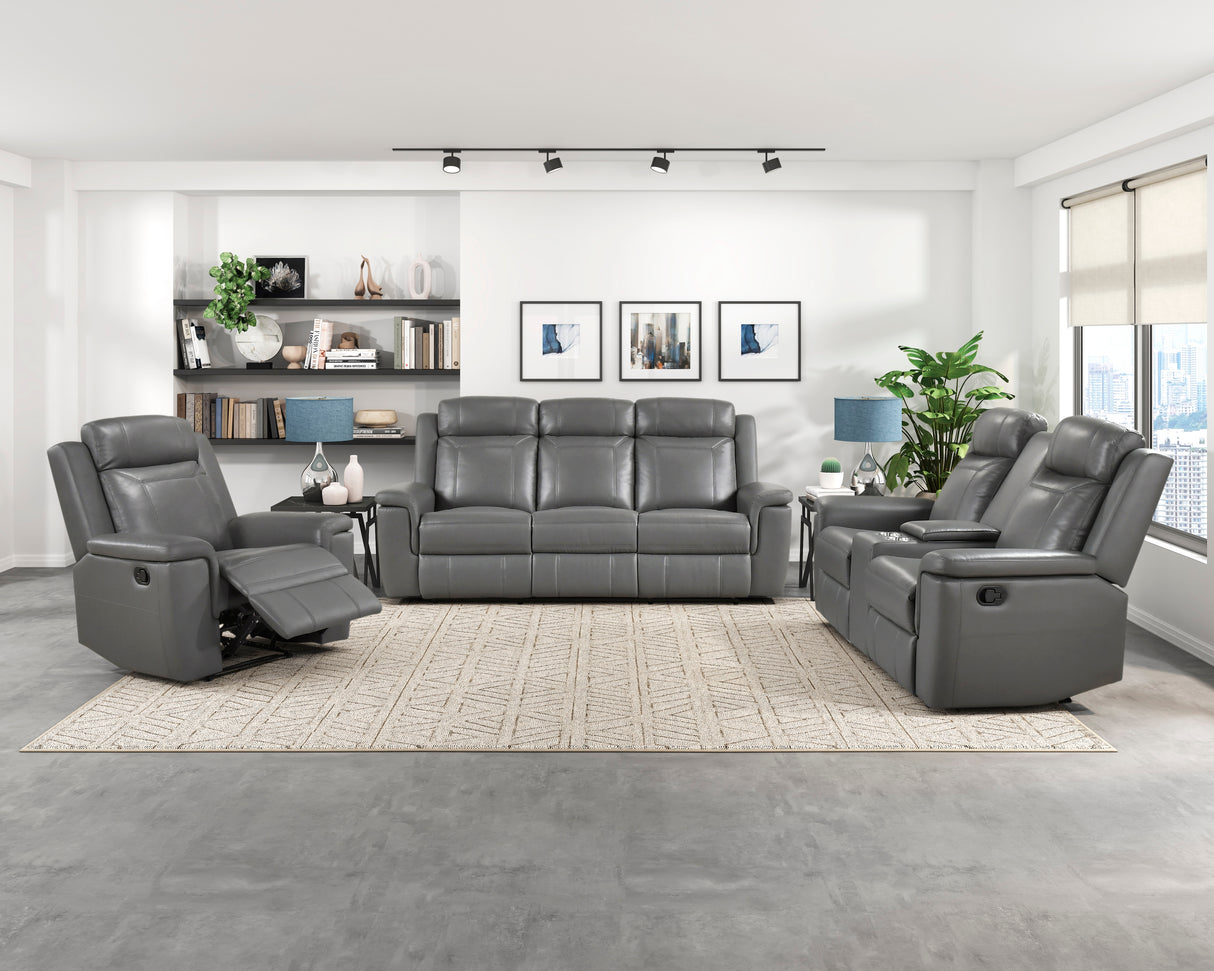 Nest Dark Gray 3-Piece Reclining Living Room Set from Homelegance - Luna Furniture