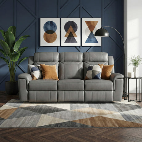 Nest Dark Gray Double Reclining Sofa from Homelegance - Luna Furniture