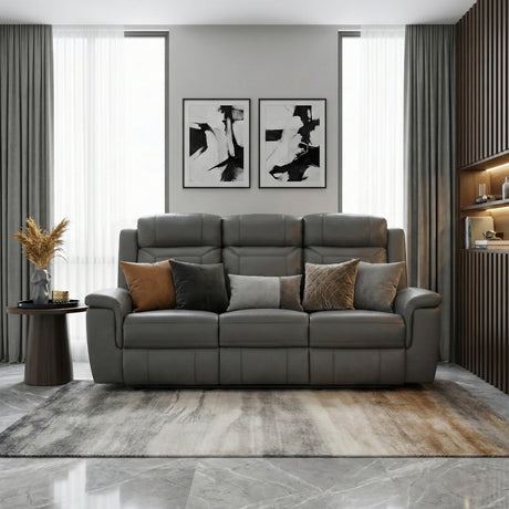 Nest Dark Gray Double Reclining Sofa from Homelegance - Luna Furniture
