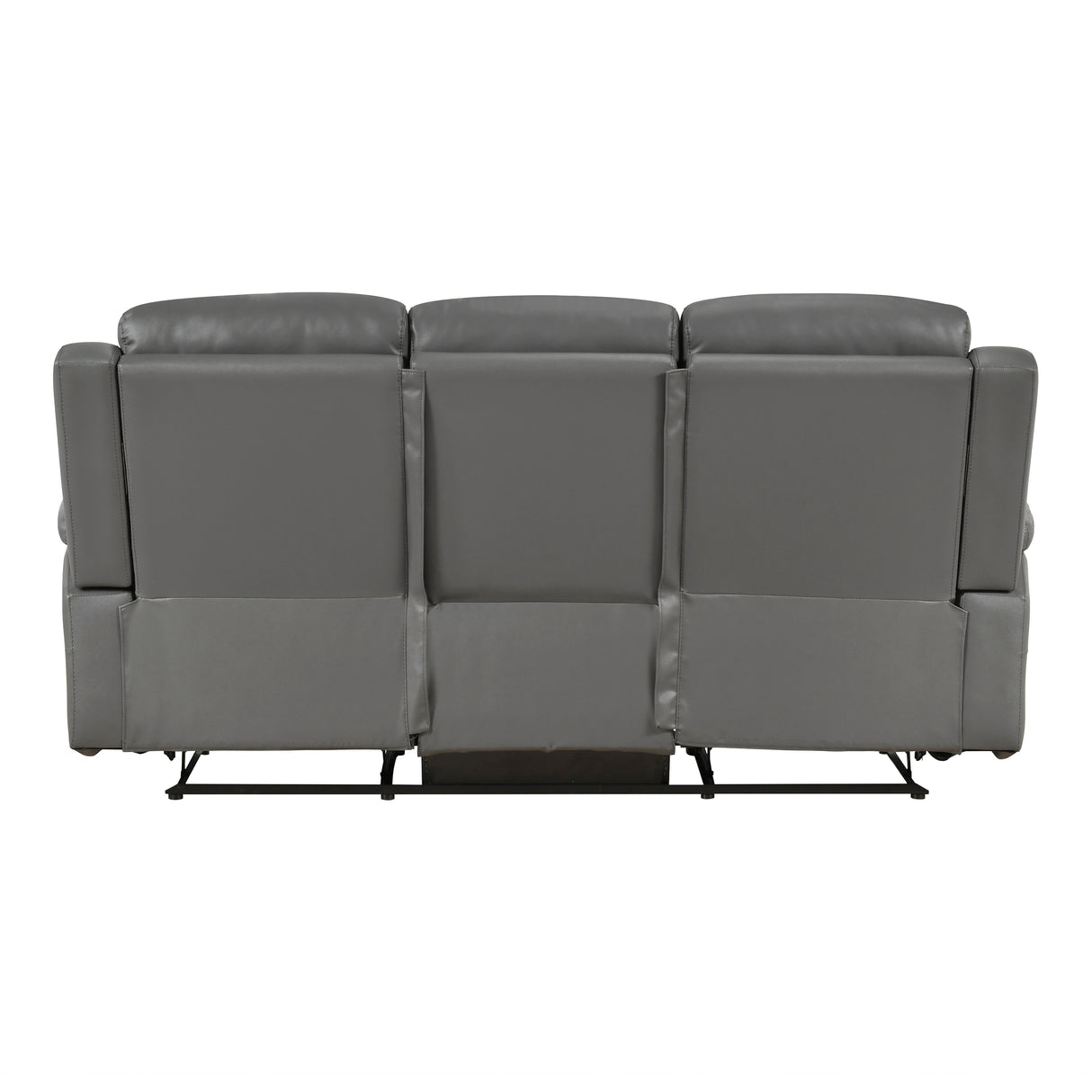 Nest Dark Gray Double Reclining Loveseat with Center Console and Receptacles from Homelegance - Luna Furniture