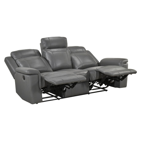 Nest Dark Gray Double Reclining Sofa from Homelegance - Luna Furniture