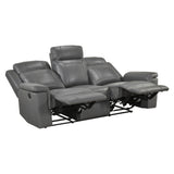 Nest Dark Gray 3-Piece Reclining Living Room Set from Homelegance - Luna Furniture