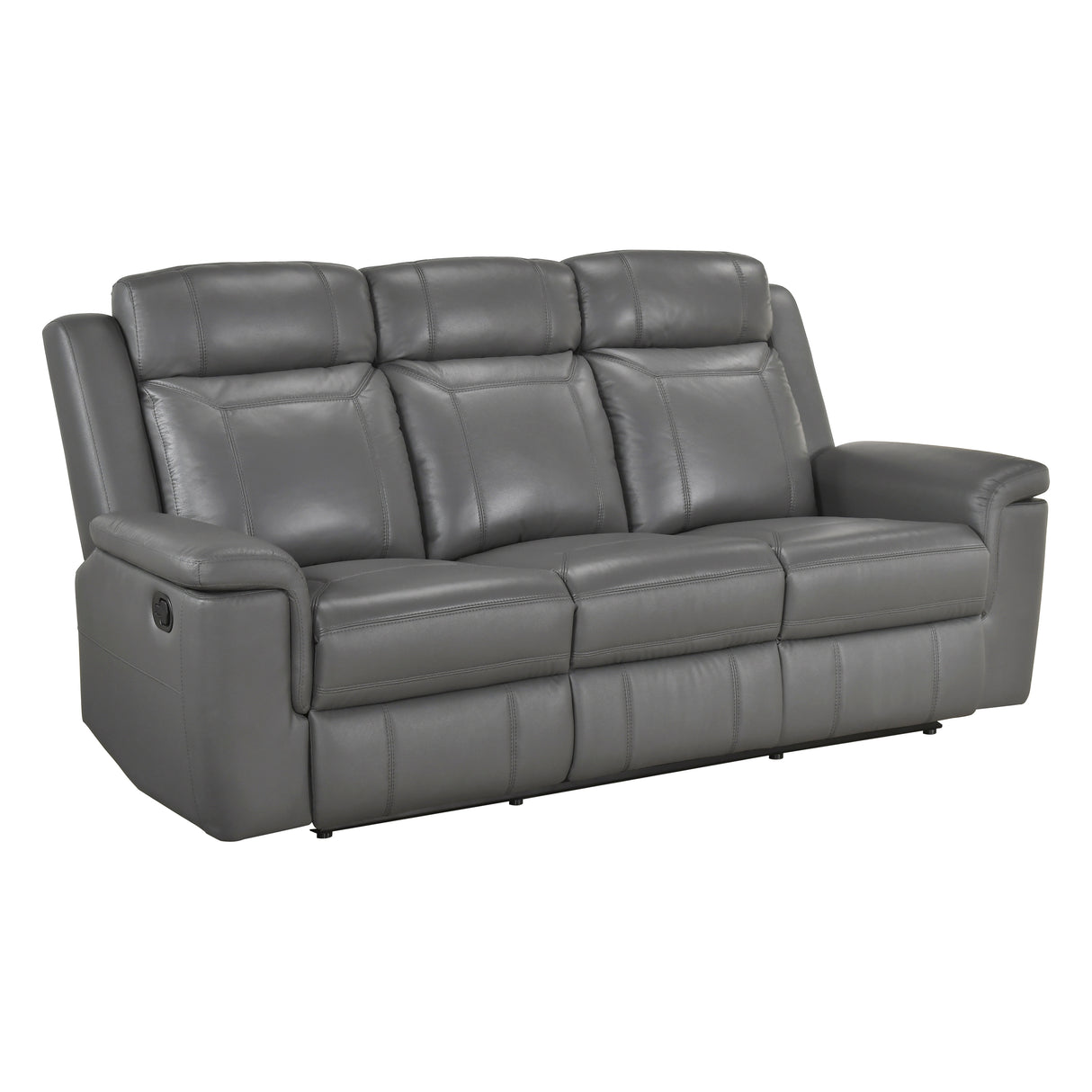 Nest Dark Gray Double Reclining Loveseat with Center Console and Receptacles from Homelegance - Luna Furniture