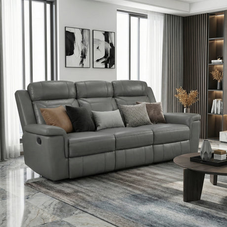 Nest Dark Gray Double Reclining Sofa from Homelegance - Luna Furniture