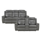 Nest Dark Gray 2-Piece Reclining Living Room Set from Homelegance - Luna Furniture