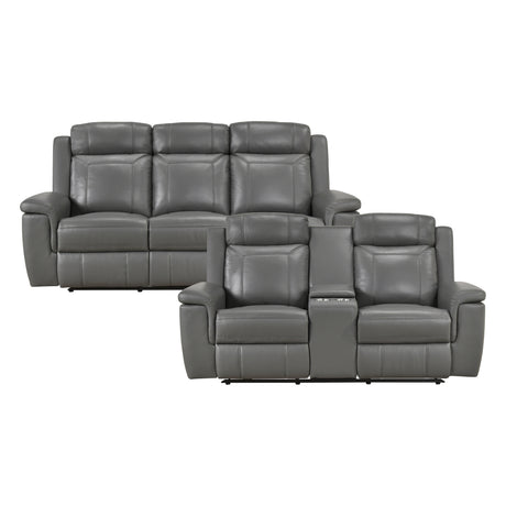 Nest Dark Gray 2-Piece Reclining Living Room Set from Homelegance - Luna Furniture