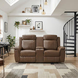 Nest Camel Double Reclining Loveseat with Center Console and Receptacles from Homelegance - Luna Furniture