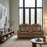 Nest Camel Double Reclining Loveseat with Center Console and Receptacles from Homelegance - Luna Furniture