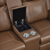 Nest Camel Double Reclining Loveseat with Center Console and Receptacles from Homelegance - Luna Furniture