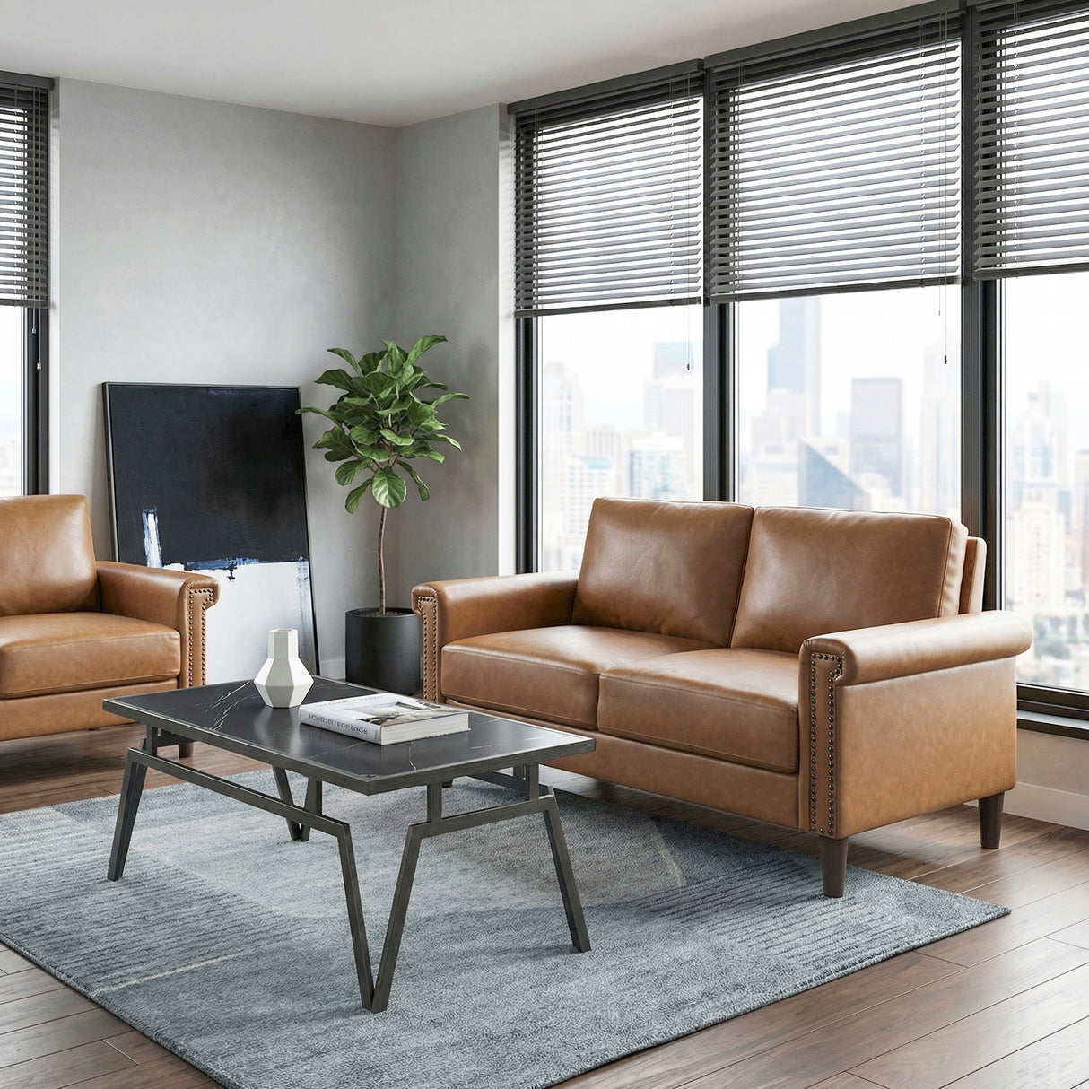 Heritage Brown 2-Piece Living Room Set from Homelegance - Luna Furniture