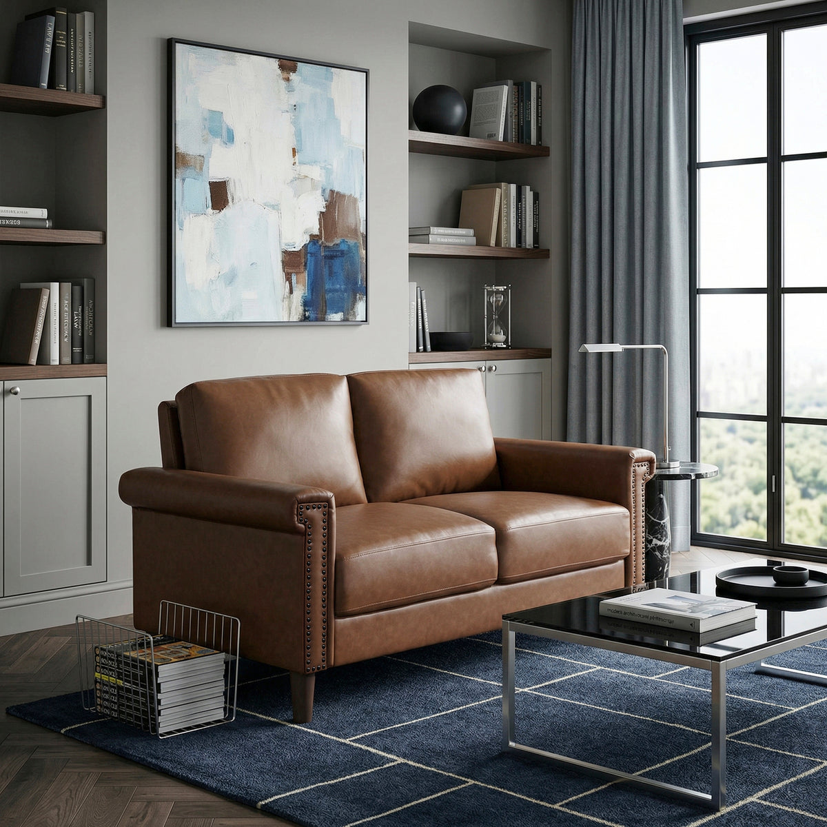 Heritage Dark Gray 2-Piece Living Room Set