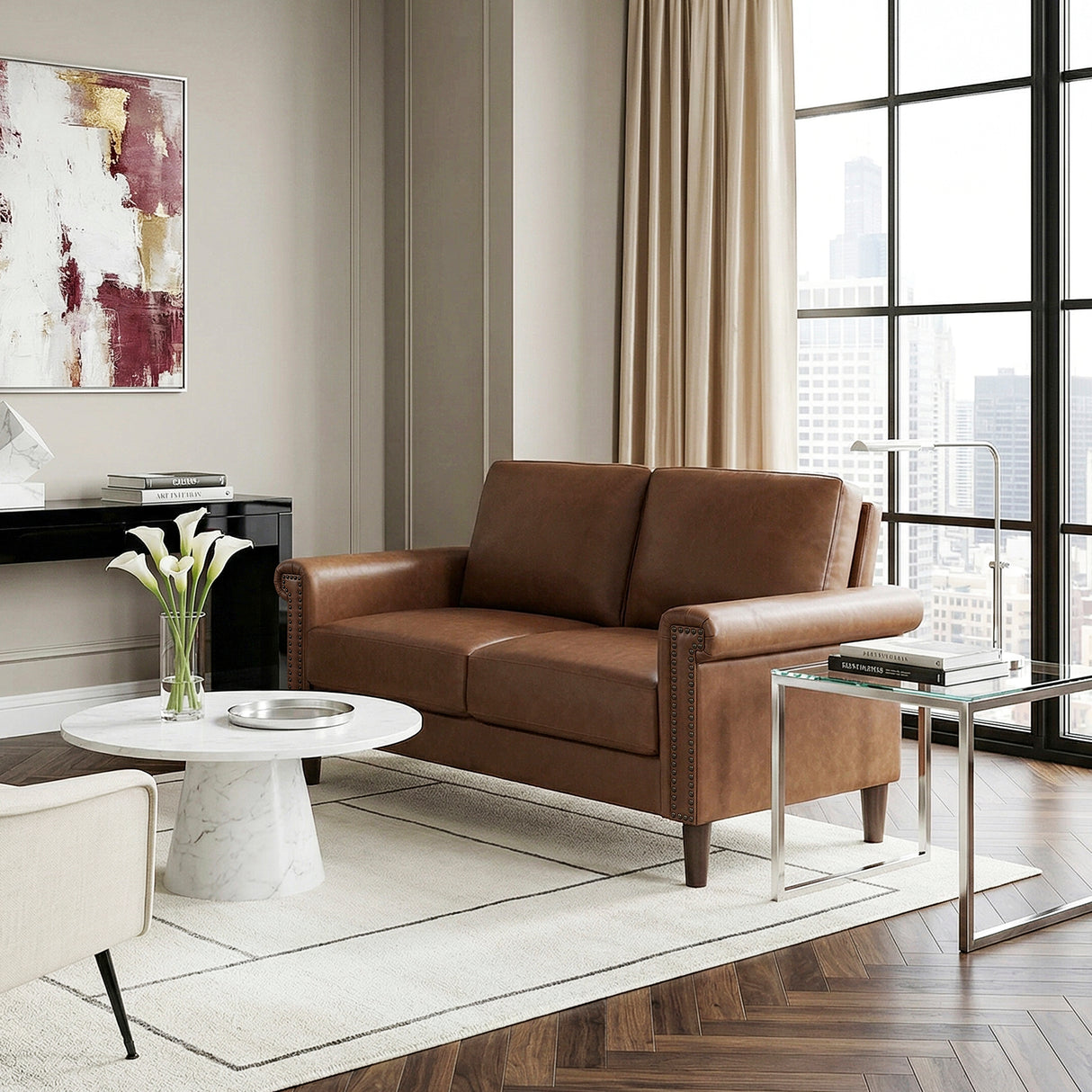 Heritage Chocolate Loveseat from Homelegance - Luna Furniture