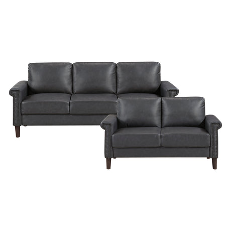 Heritage Dark Gray 2-Piece Living Room Set from Homelegance - Luna Furniture