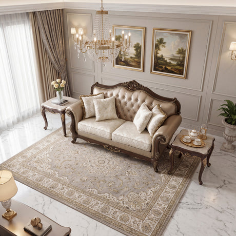 Regal Cherry Brown Loveseat from Homelegance - Luna Furniture