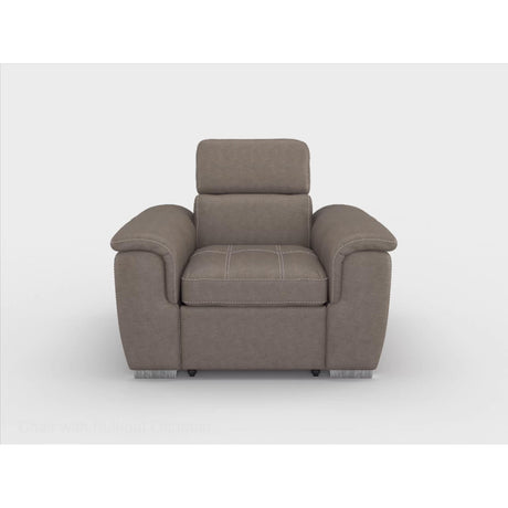 Ferriday Gray Chair with Pull-out Ottoman from Homelegance - Luna Furniture