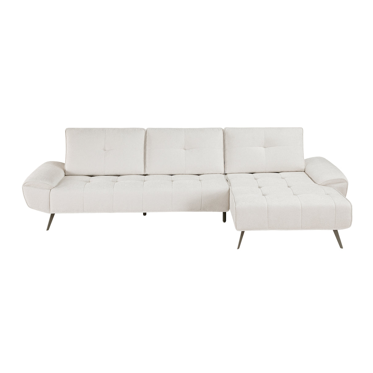Dominic Beige 2-Piece Sectional with Right Chaise from Homelegance - Luna Furniture