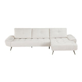 Dominic Beige 2-Piece Sectional with Right Chaise from Homelegance - Luna Furniture