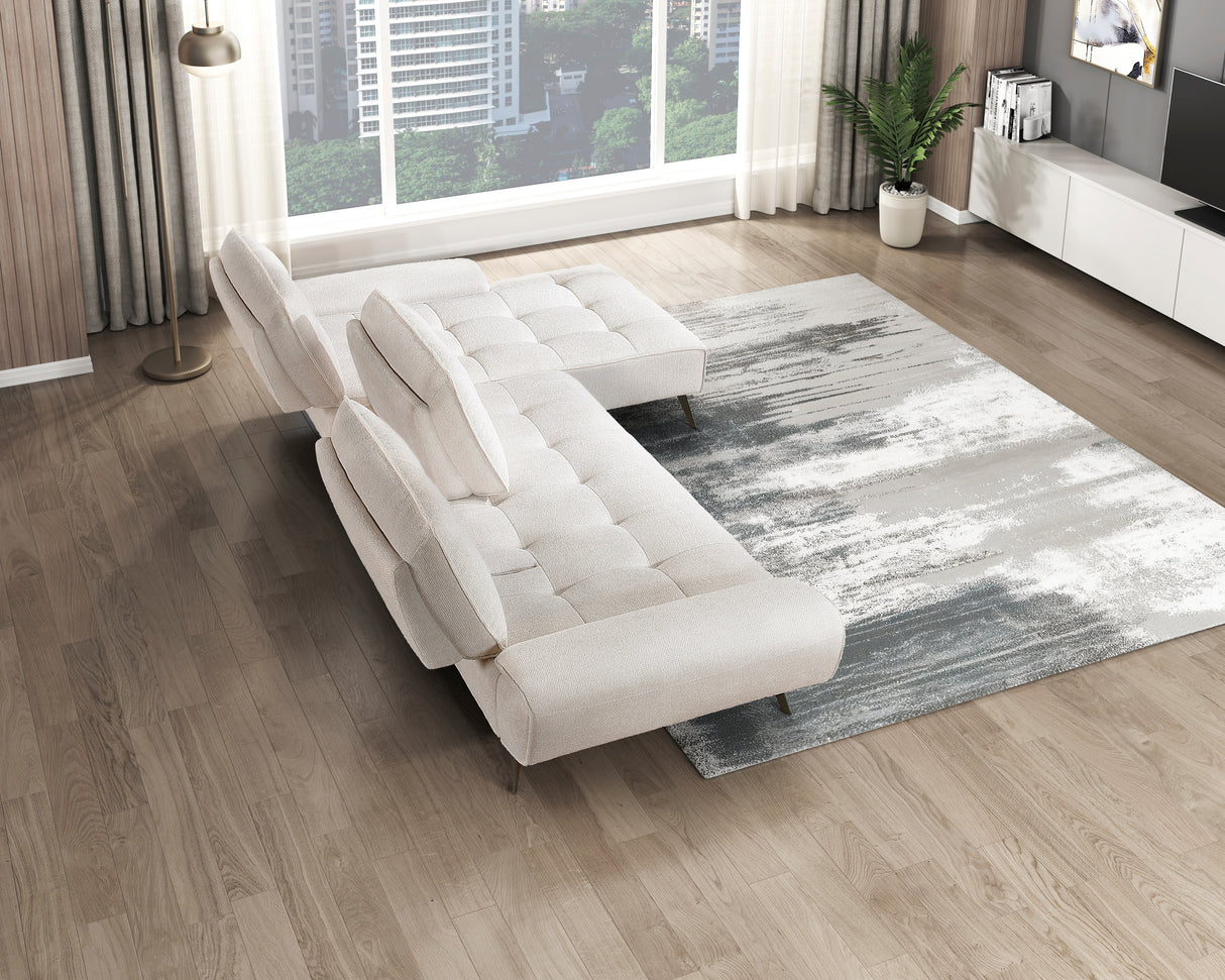 Dominic Beige 2-Piece Sectional with Right Chaise from Homelegance - Luna Furniture