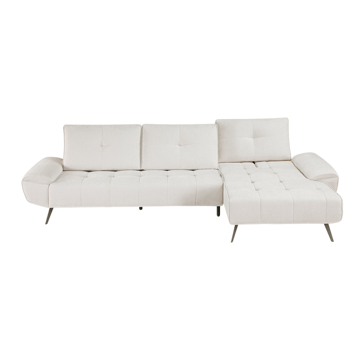 Dominic Beige 2-Piece Sectional with Right Chaise from Homelegance - Luna Furniture
