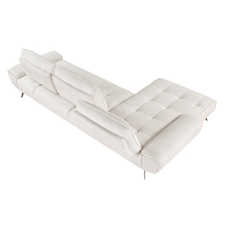 Dominic Beige 2-Piece Sectional with Left Chaise from Homelegance - Luna Furniture