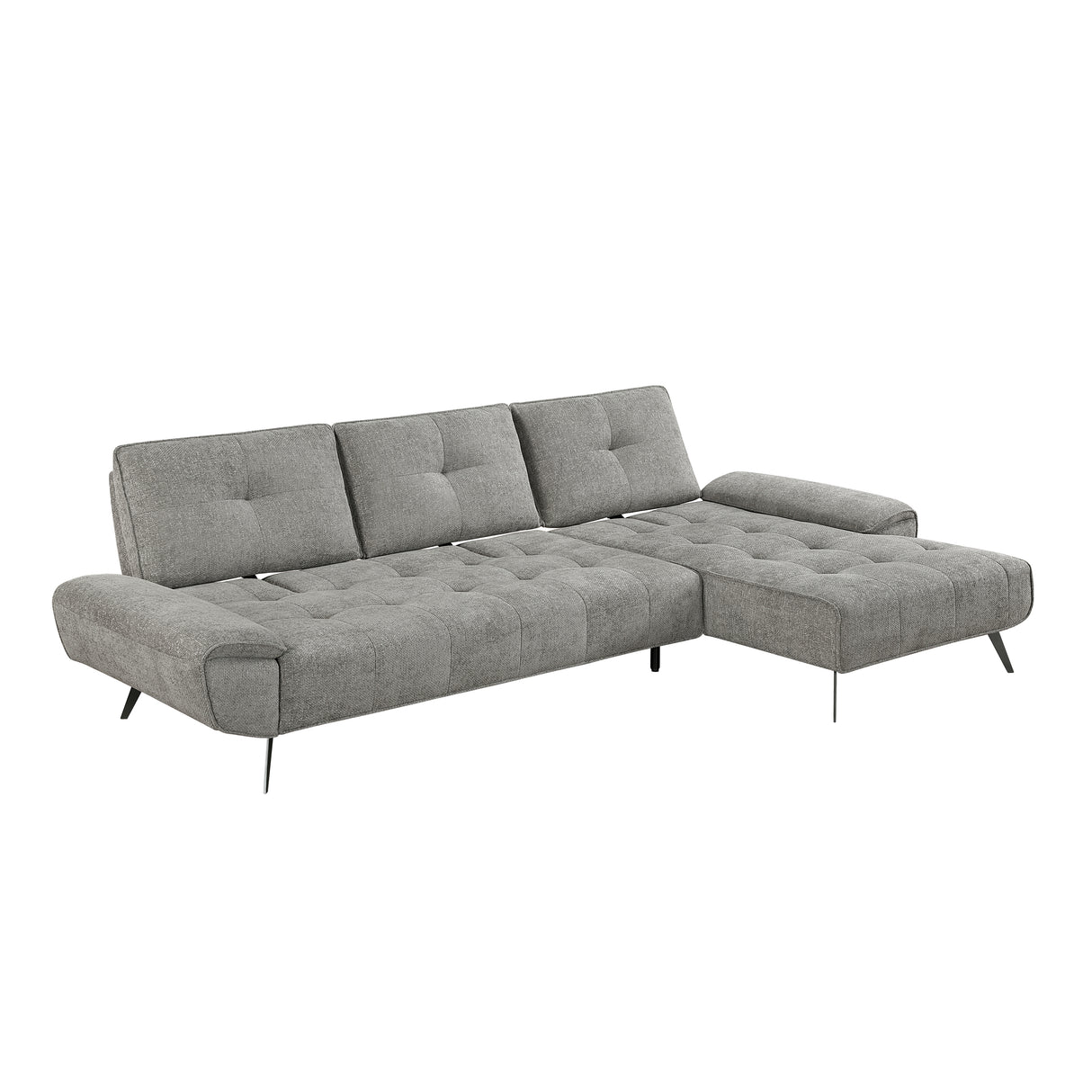 Dominic Dove Gray 2-Piece Sectional with Right Chaise from Homelegance - Luna Furniture