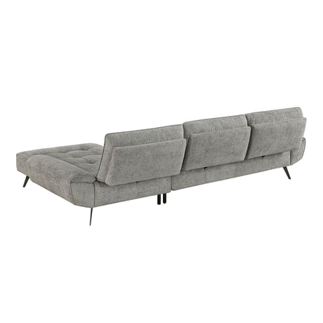 Dominic Dove Gray 2-Piece Sectional with Right Chaise from Homelegance - Luna Furniture
