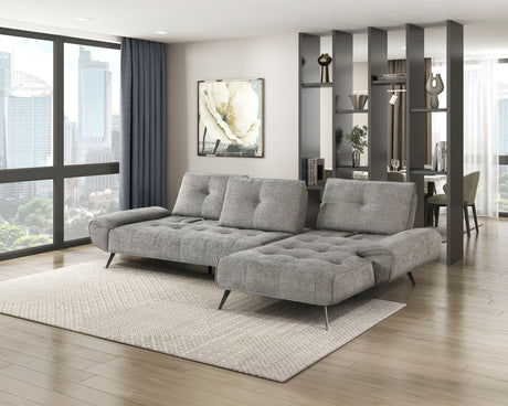 Dominic Dove Gray 2-Piece Sectional with Right Chaise from Homelegance - Luna Furniture