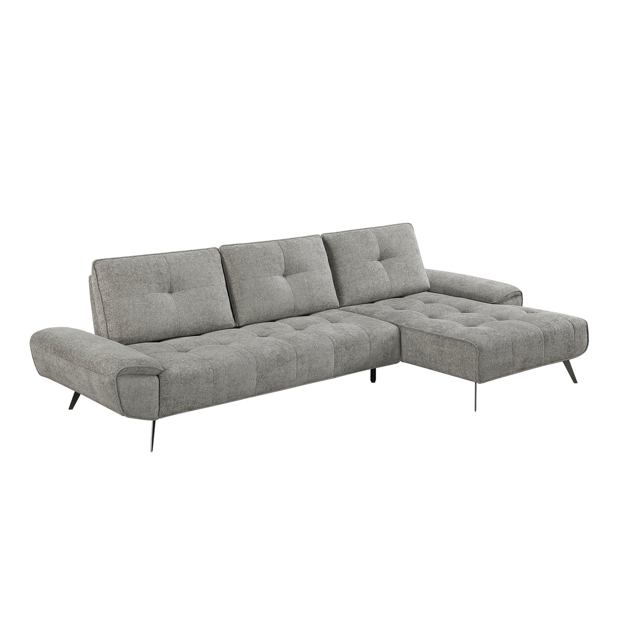 Dominic Dove Gray 2-Piece Sectional with Right Chaise from Homelegance - Luna Furniture