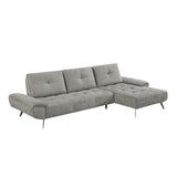Dominic Dove Gray 2-Piece Sectional with Right Chaise from Homelegance - Luna Furniture