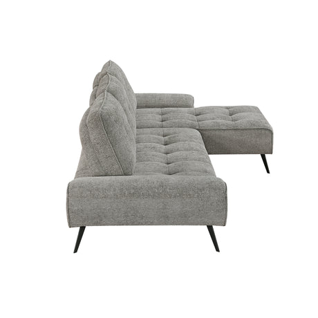 Dominic Dove Gray 2-Piece Sectional with Right Chaise from Homelegance - Luna Furniture