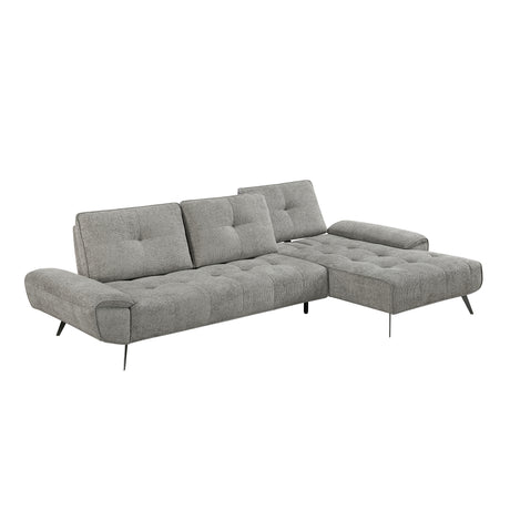 Dominic Dove Gray 2-Piece Sectional with Right Chaise from Homelegance - Luna Furniture