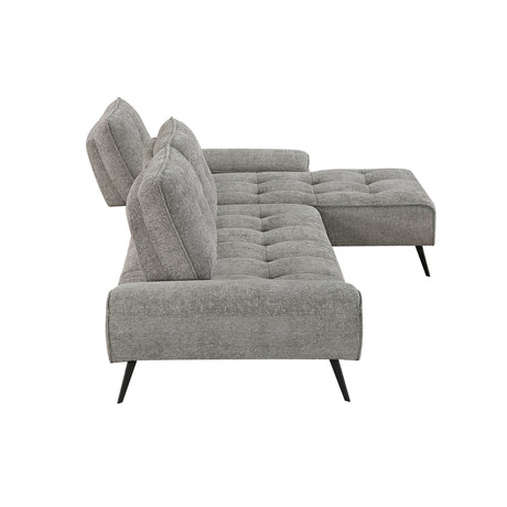 Dominic Dove Gray 2-Piece Sectional with Right Chaise from Homelegance - Luna Furniture
