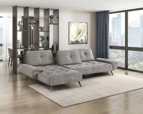 Dominic Dove Gray 2-Piece Sectional with Left Chaise from Homelegance - Luna Furniture