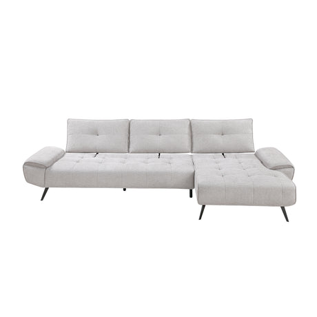 Dominic Light Gray 2-Piece Sectional with Right Chaise from Homelegance - Luna Furniture