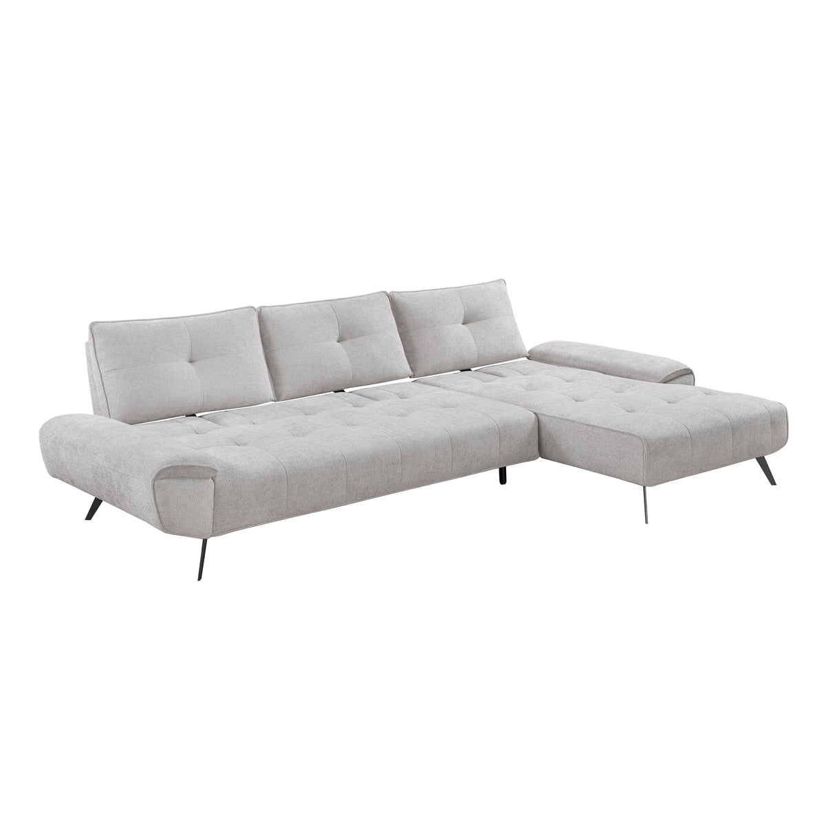 8400LTG*22LRC (2)2-Piece Sectional with Right Chaise and Dual-position Backs for Adjustable Seat Depth from Homelegance - Luna Furniture