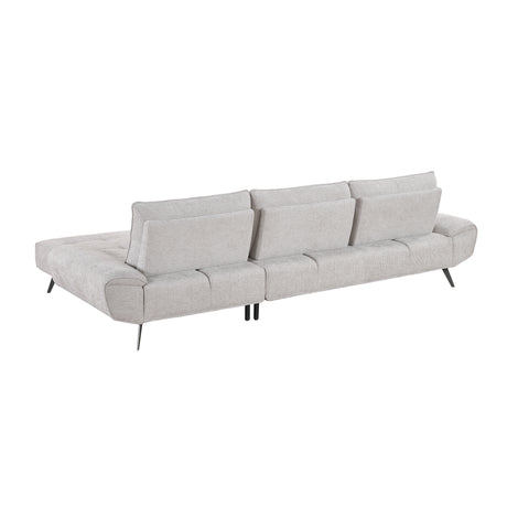 Dominic Light Gray 2-Piece Sectional with Right Chaise from Homelegance - Luna Furniture