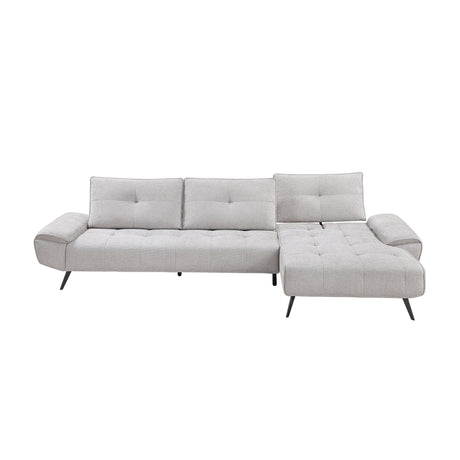 Dominic Light Gray 2-Piece Sectional with Right Chaise from Homelegance - Luna Furniture