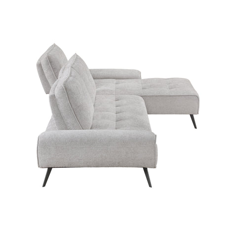 Dominic Light Gray 2-Piece Sectional with Right Chaise from Homelegance - Luna Furniture