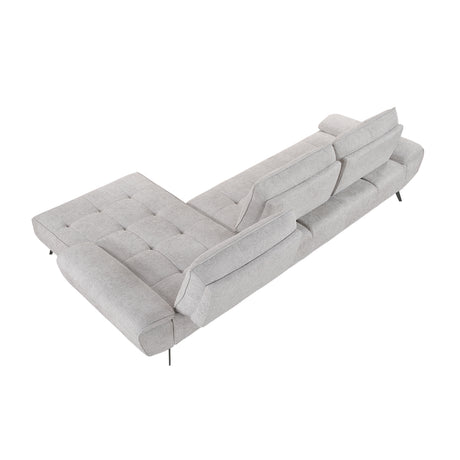 Dominic Light Gray 2-Piece Sectional with Right Chaise from Homelegance - Luna Furniture