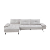 Dominic Light Gray 2-Piece Sectional with Left Chaise from Homelegance - Luna Furniture