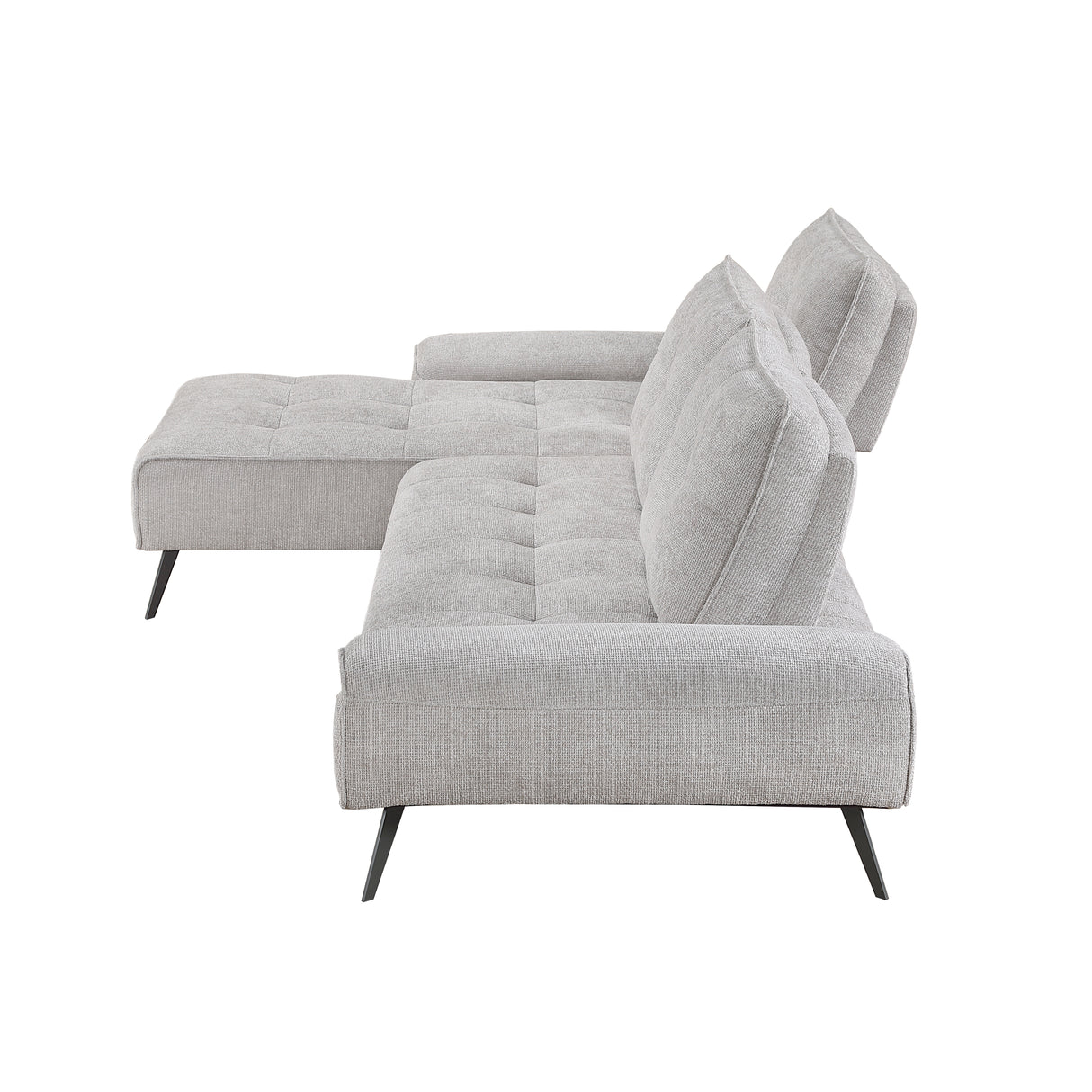 Dominic Light Gray 2-Piece Sectional with Left Chaise from Homelegance - Luna Furniture