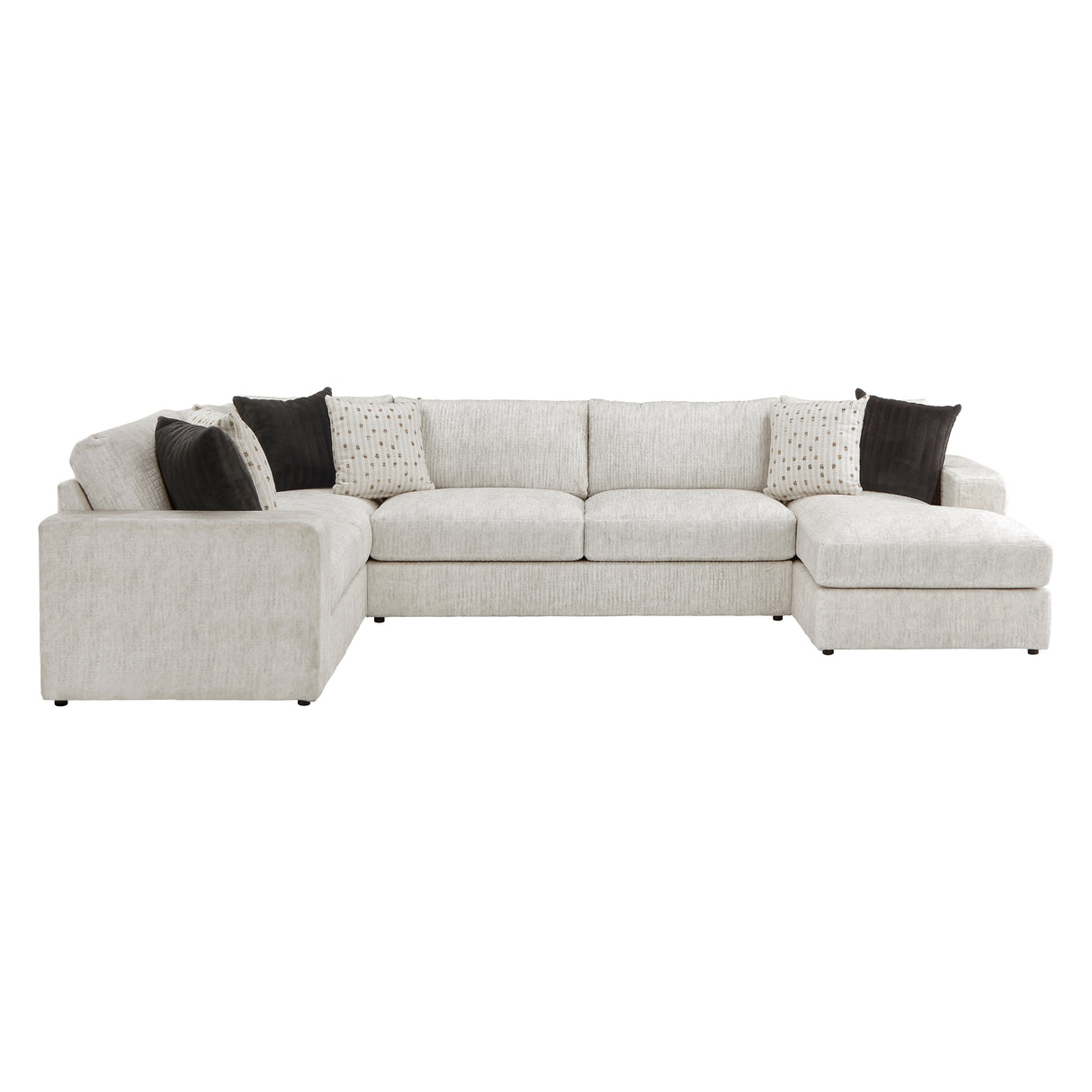 Solace Beige RAF Sectional from Homelegance - Luna Furniture