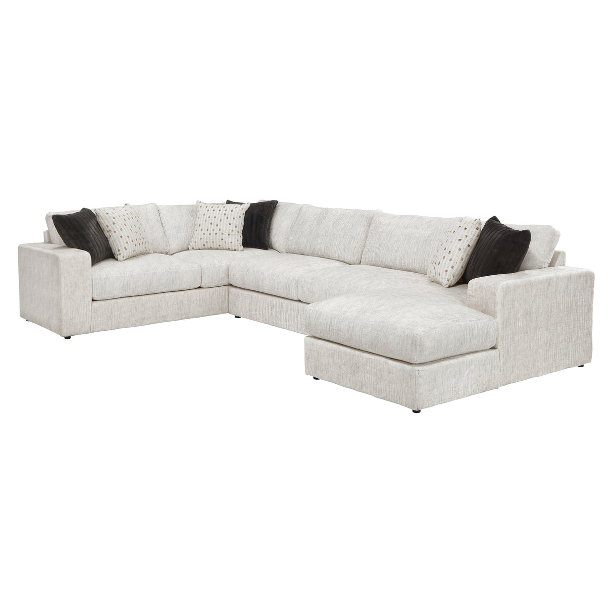 Solace Beige RAF Sectional from Homelegance - Luna Furniture