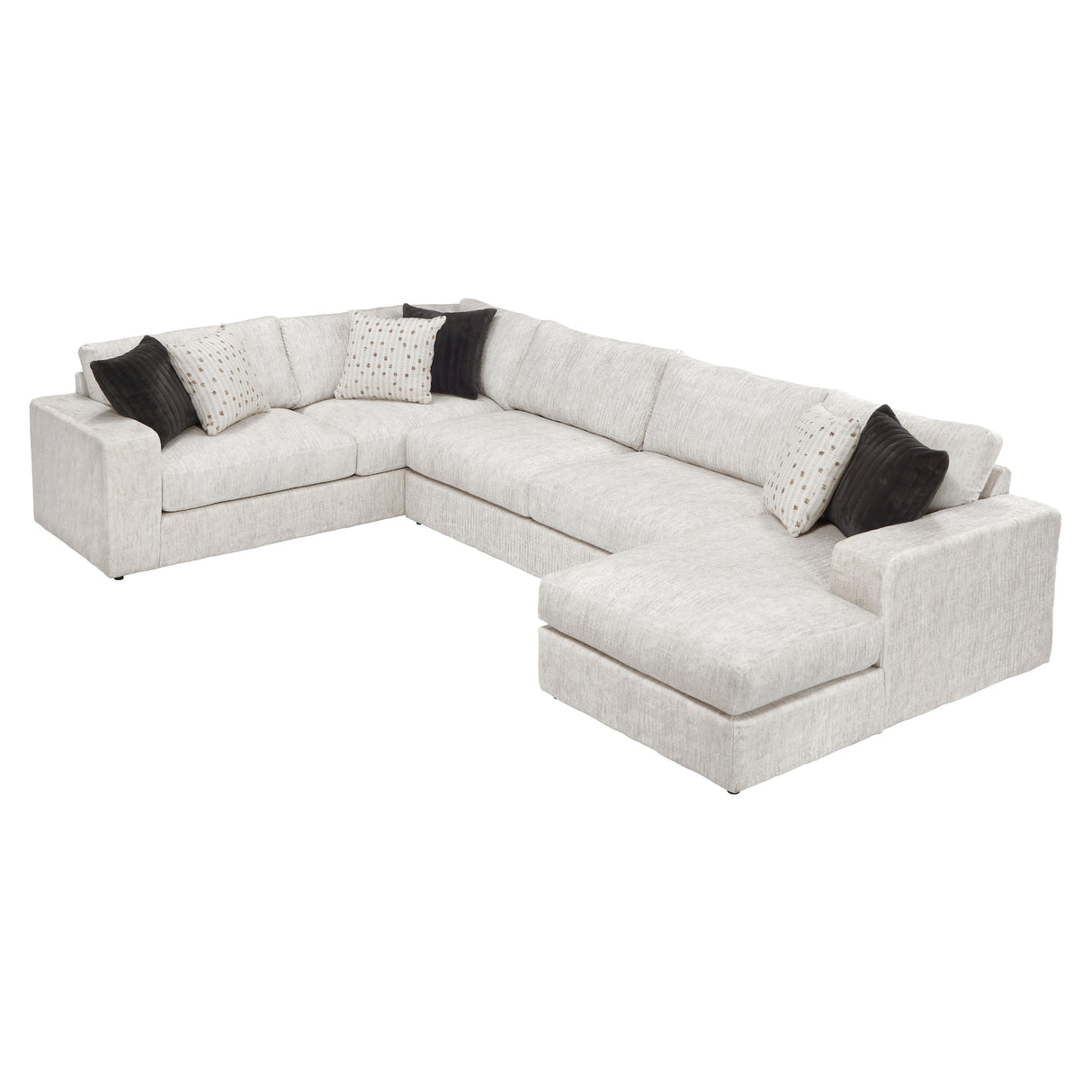 Solace Beige RAF Sectional from Homelegance - Luna Furniture