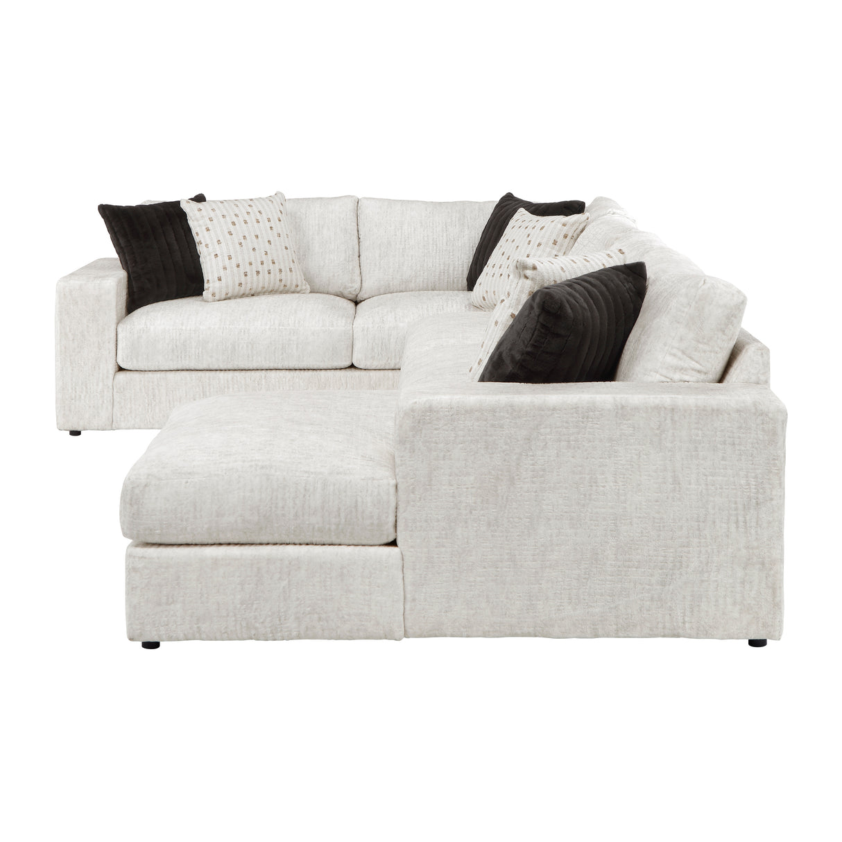 Solace Beige RAF Sectional from Homelegance - Luna Furniture