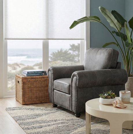Pinnacle Pewter Chair from Homelegance - Luna Furniture